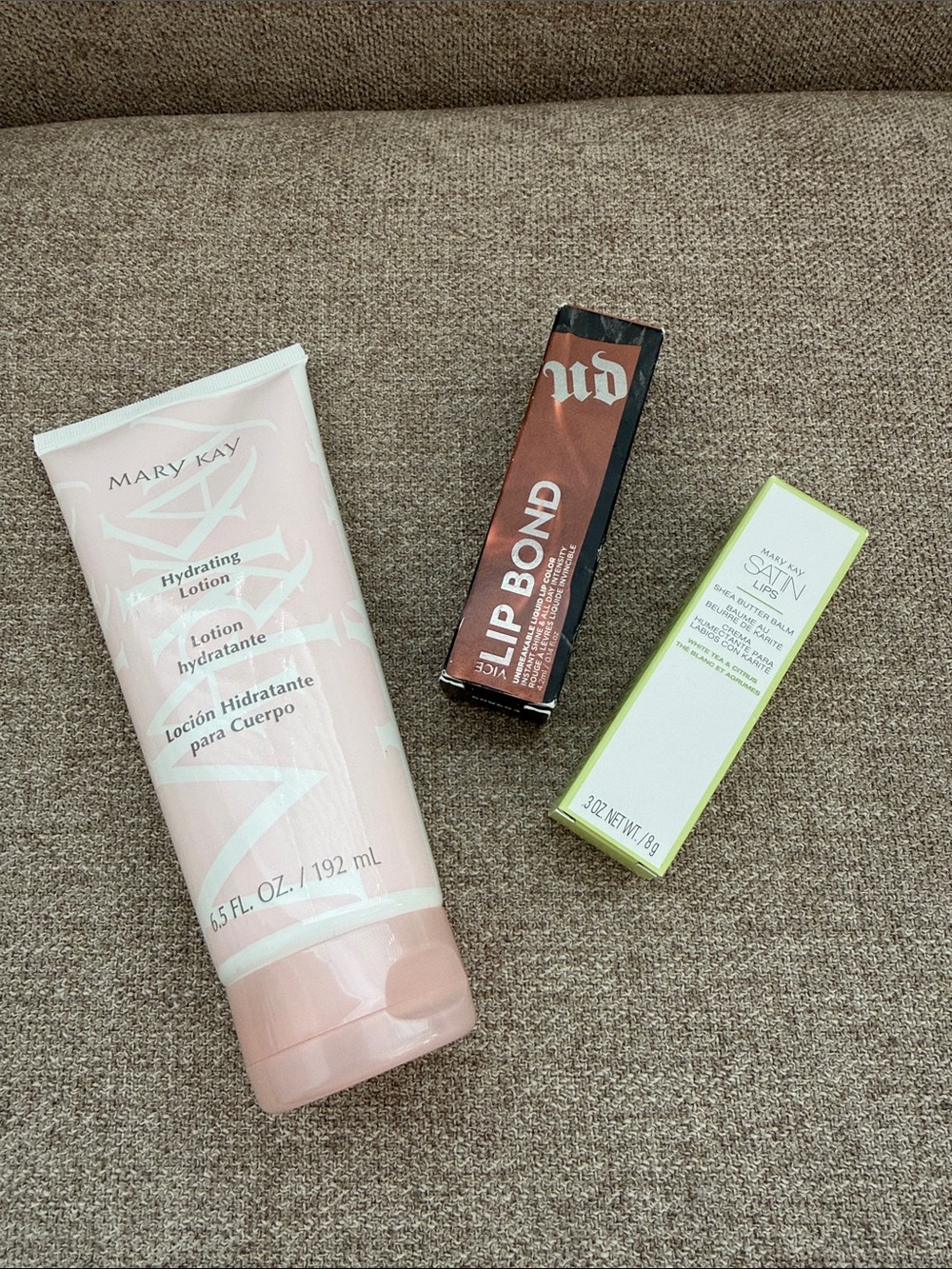 Urban Decay VIce Lip Bond Pleased & Mary Kay Hydrating Lotion and Lip Balm NEW